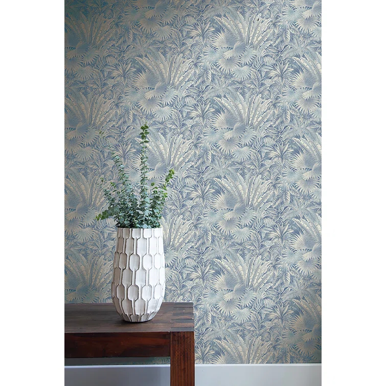 Tommy Bahama Bahamian Breeze Palm 18' L x 20.5" W Peel & Stick Wallpaper Roll