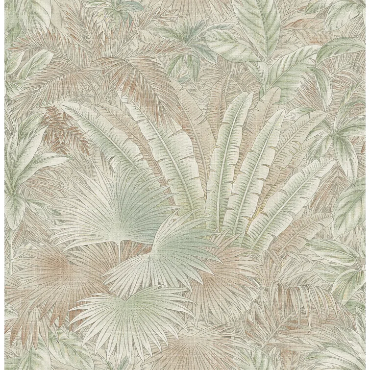 Tommy Bahama Bahamian Breeze Palm 18' L x 20.5" W Peel & Stick Wallpaper Roll