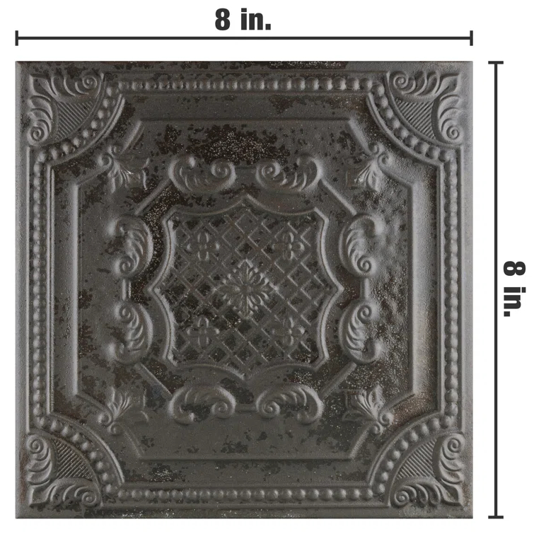 Fitz 8" x 8" Ceramic Patterned Wall Tile