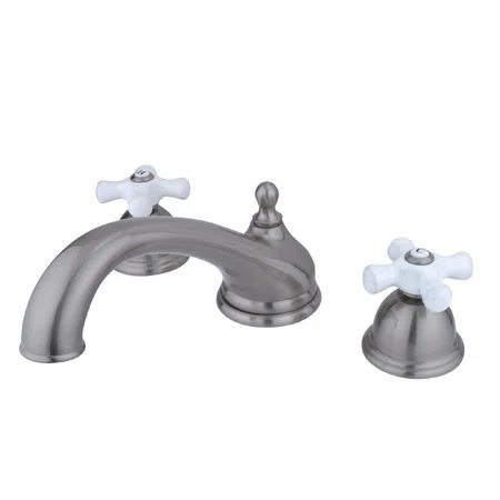 Double Handle Deck Mounted Roman Tub Faucet