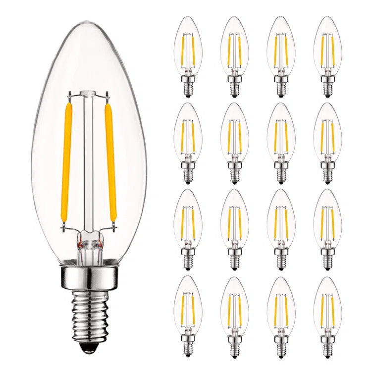 4 Watt (40 Watt Equivalent), B11 LED, Dimmable Light Bulb, E12/Candelabra Base