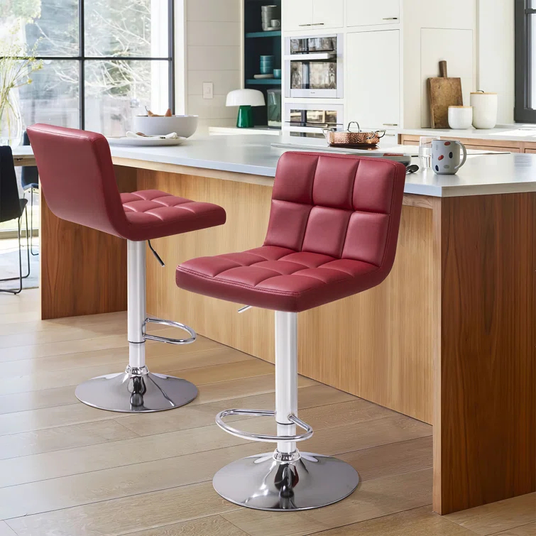 Stallcup Swivel Upholstered Counter Stool with Metal Frame