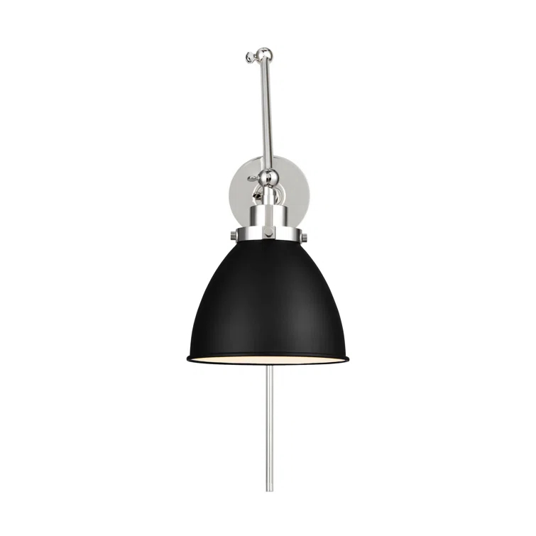 Icarus Single Light Steel Dimmable Armed Sconce