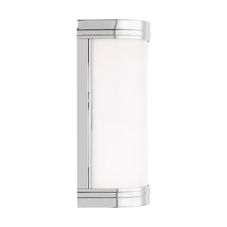 Ifran Contemporary Outdoor 12" Polished Nickel Bath Sconce
