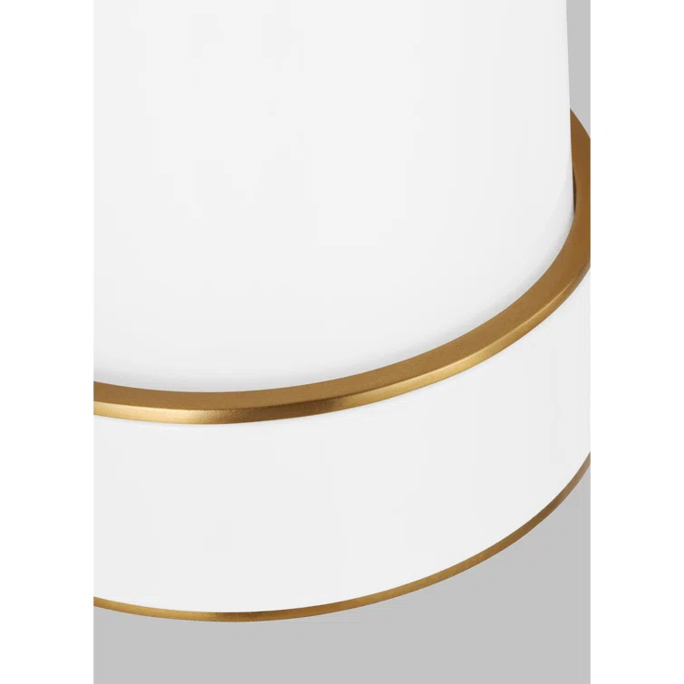 Monroe 12" Burnished Brass LED Vanity Light with Milk-White Glass