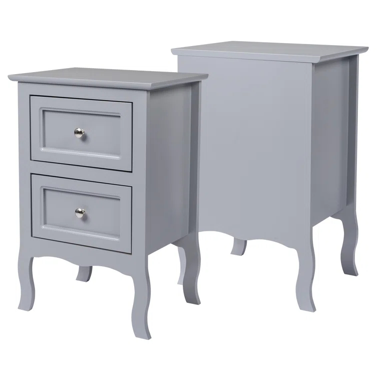 Authement 2 - Drawer Nightstand Storage Cabinet (Set of 2)