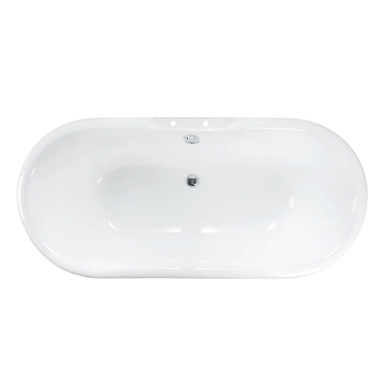 66'' x 30'' Freestanding Soaking Cast Iron Bathtub
