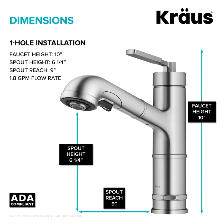 Allyn Pull-Out Single Handle Kitchen Faucet
