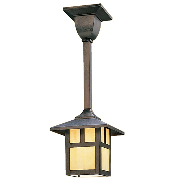 Meyda Lighting Seneca 1 - Light Craftsman Brown Single Pendant