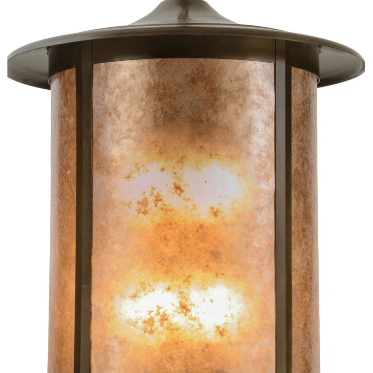 8 - Light Antique Copper Cylinder Pendant