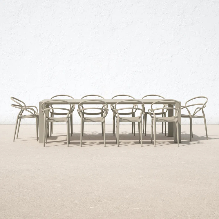 Comet 118'' Rectangular 10 - Person Outdoor Dining Set