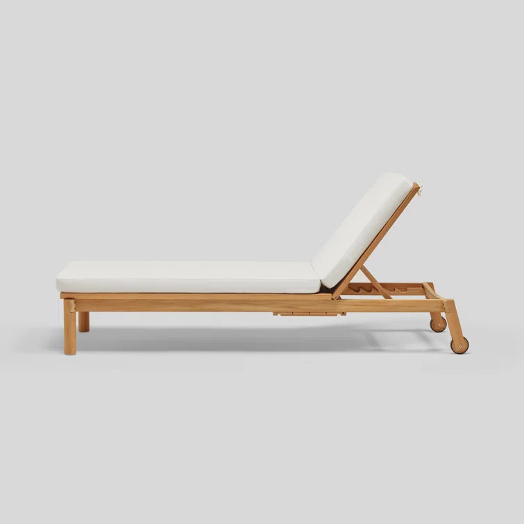 Haven 28'' Outdoor Wood Chaise Lounge