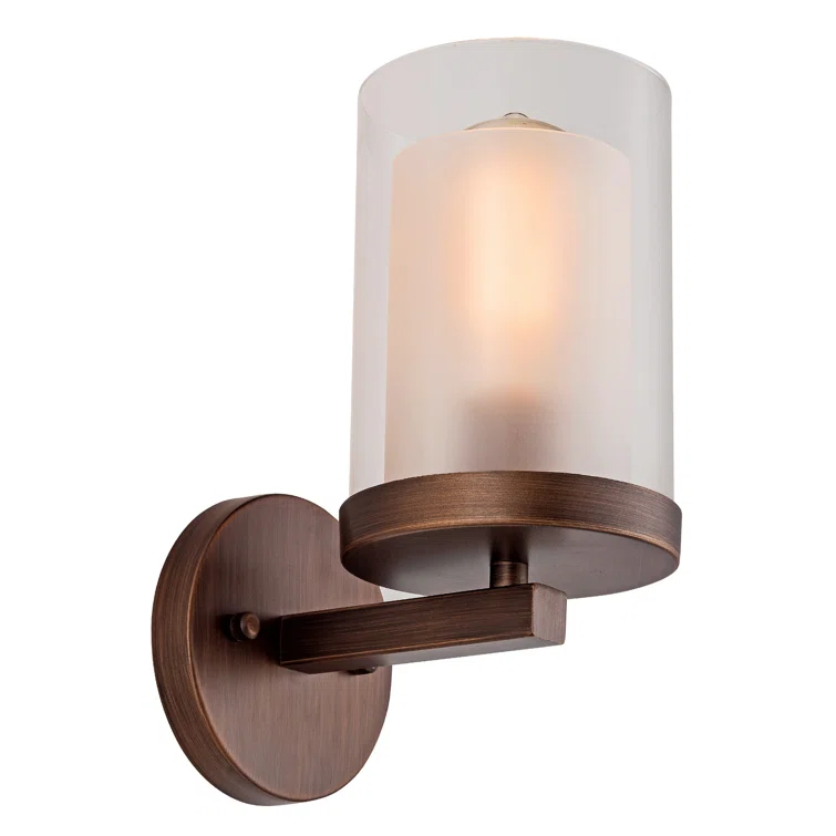 Vintage 1 Light Wall Lights, Farmhouse Porch Wall Lamp, Indoor Wall Sconces with Glass Shade