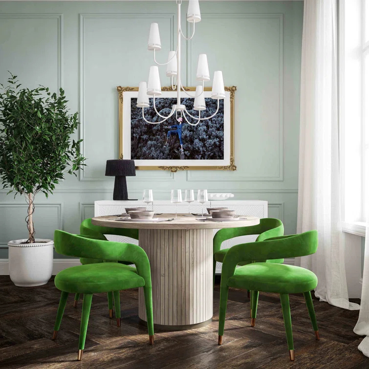 18.8'' H Velvet Upholstered Armchair