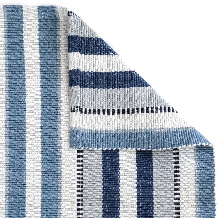 Bristol Flatweave Blue/Teal/Ivory Recycled PET Indoor/Outdoor Rug