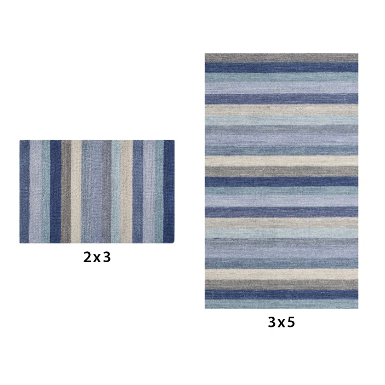 Jazzy Handmade Wool Blue/Indigo Rug