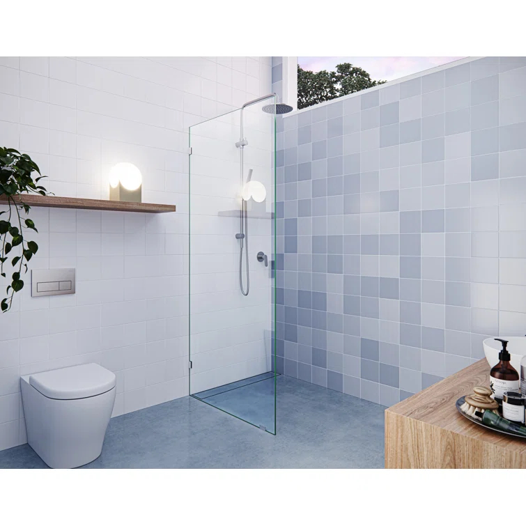 Vela 30 in. x 78 in. Fully Frameless Single Fixed Shower Panel