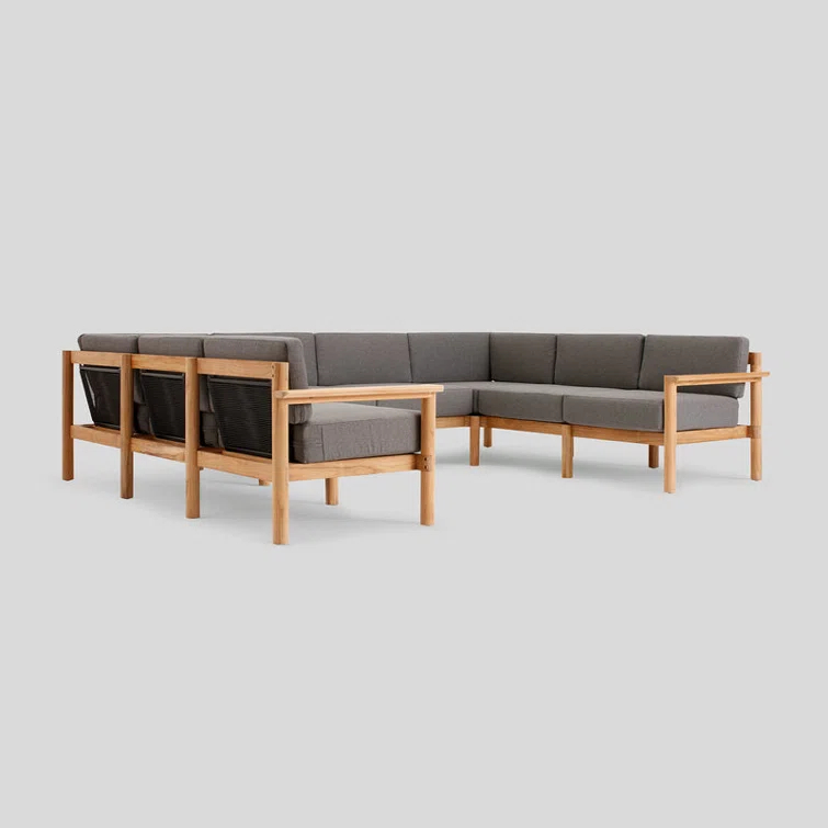 Haven 8 - Person Modular Patio Conversation Sets with Sunbrella® Cushions