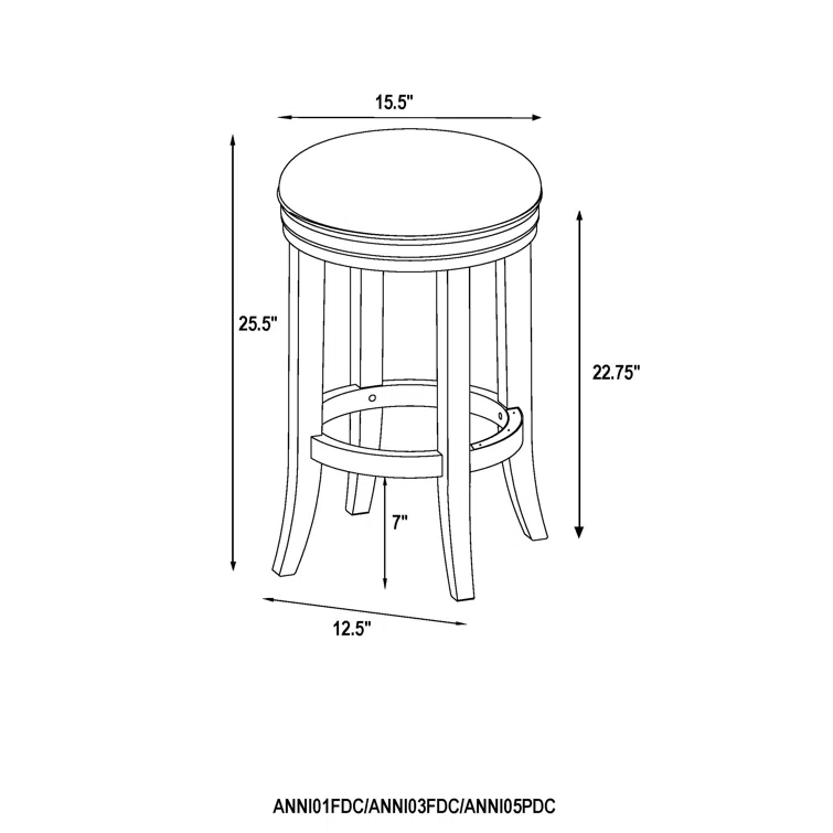 Natick Solid Rubber Wood Counter And Bar Stool