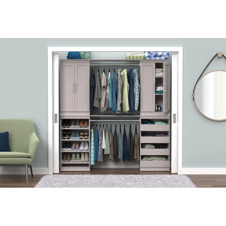 Modular Storage 21.38" W Shoe Shelf Unit with 4 Shelves