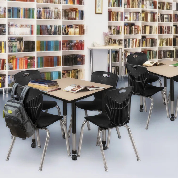 Kee Mobile Square Breakroom Table and Chair Set