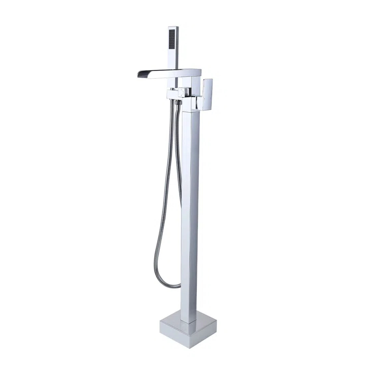 1 Handle Bathroom Freestanding Tub Filler with Diverter