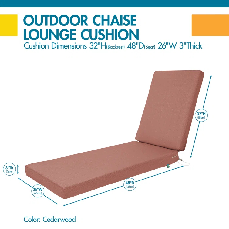 Patio Cushion for Outdoor Chaises