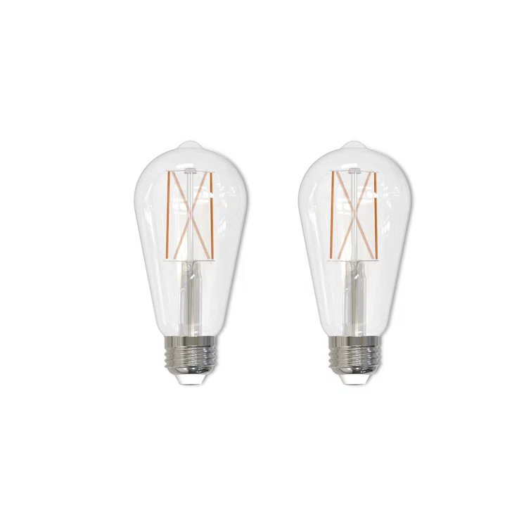 Bulbrite Industries 861424 60 Watt Equivalent ST18 E26/Medium (Standard) Dimmable 3000K LED Bulb (Set of 2)