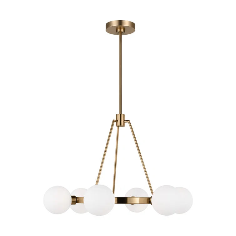 Helen 6 Light Metal Dimmable Chandelier