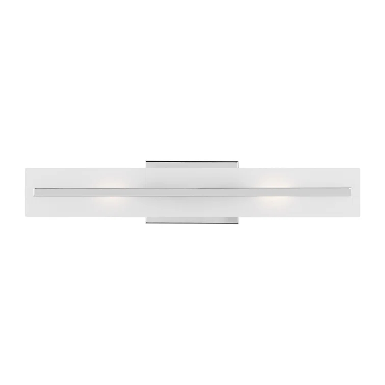 Dex Chrome 2-Light Outdoor Vanity with Satin Etched Glass
