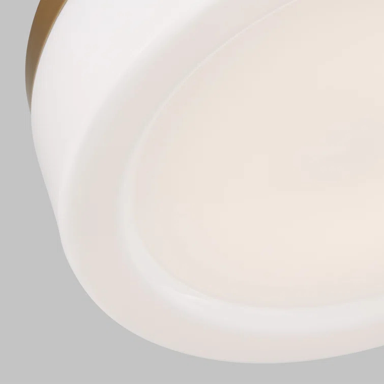 Helmes Single Light Glass LED Flush Mount