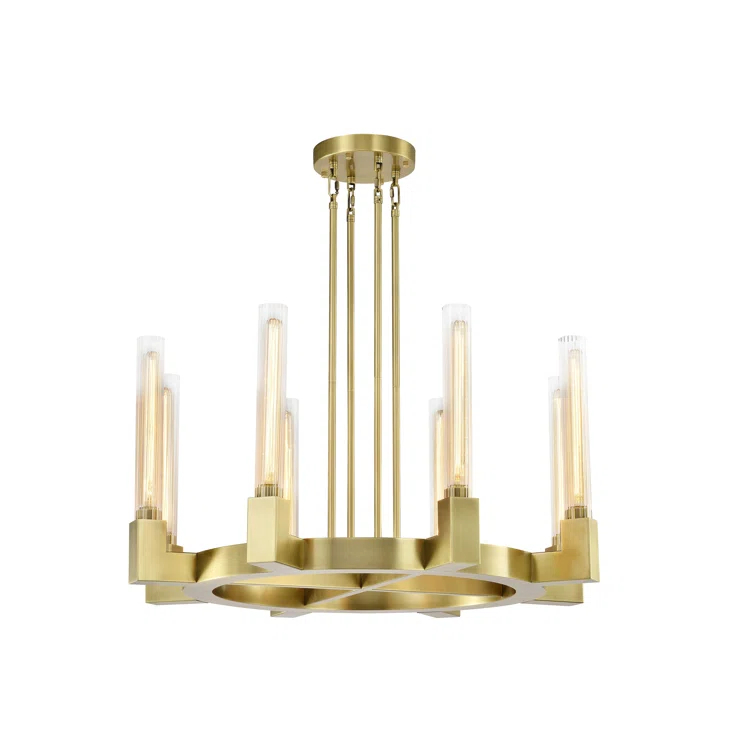 Placid 8 - Light Dimmable Cylinder Chandelier