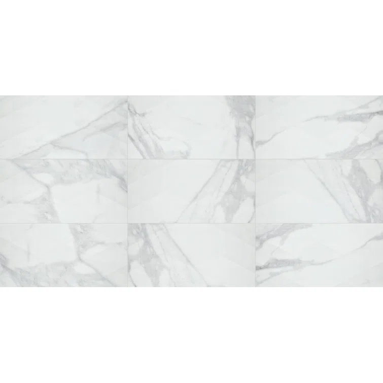 Daltile Perpetuo 12" x 24" Porcelain Marble Look Wall & Floor Tile