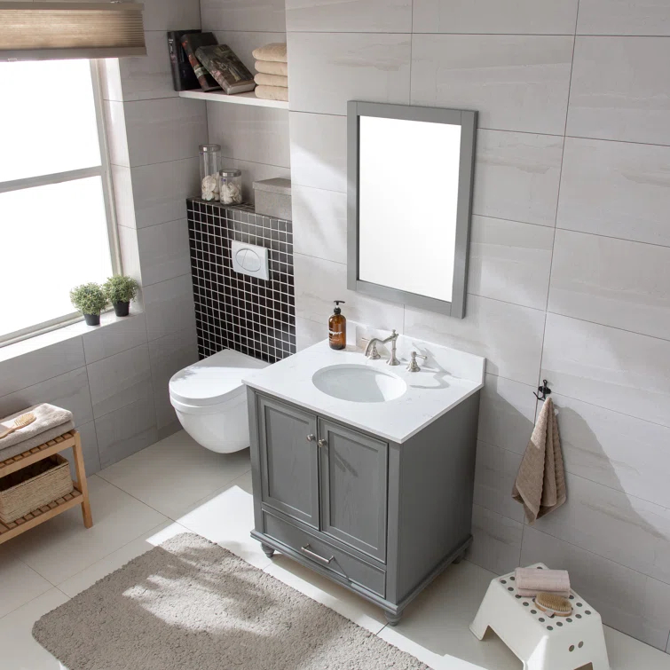 Melissa 30" Single Vanity - Grain White