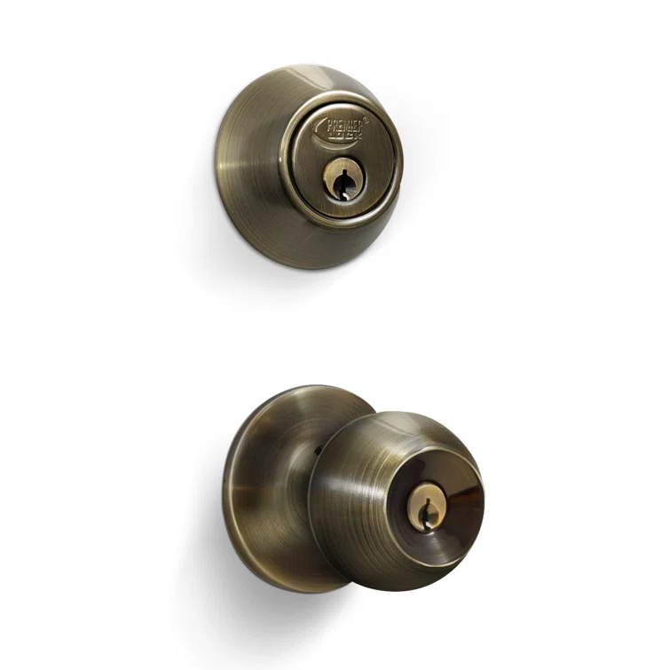 Complete Entry Knob Set with Single Cylinder Deadbolt