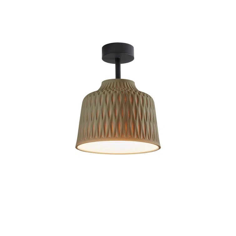 11.81'' W 1 - Bulb Outdoor Semi Flush Mount