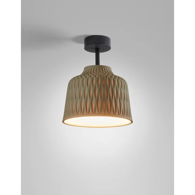 11.81'' W 1 - Bulb Outdoor Semi Flush Mount