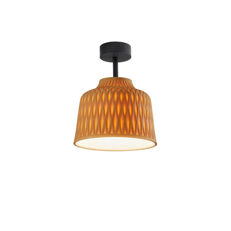 Bover Black 11.81" W Outdoor Semi Flush Mount