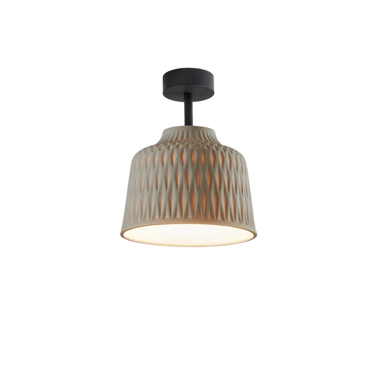 11.81'' W 1 - Bulb Outdoor Semi Flush Mount