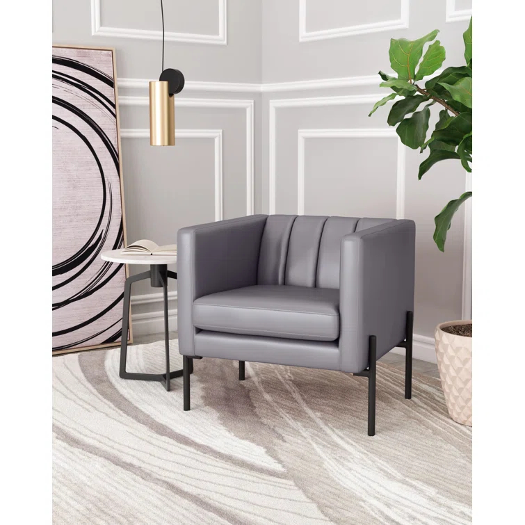 Faux Leather Armchair