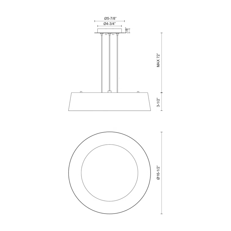 Sampson 1 - Light LED Single Pendant
