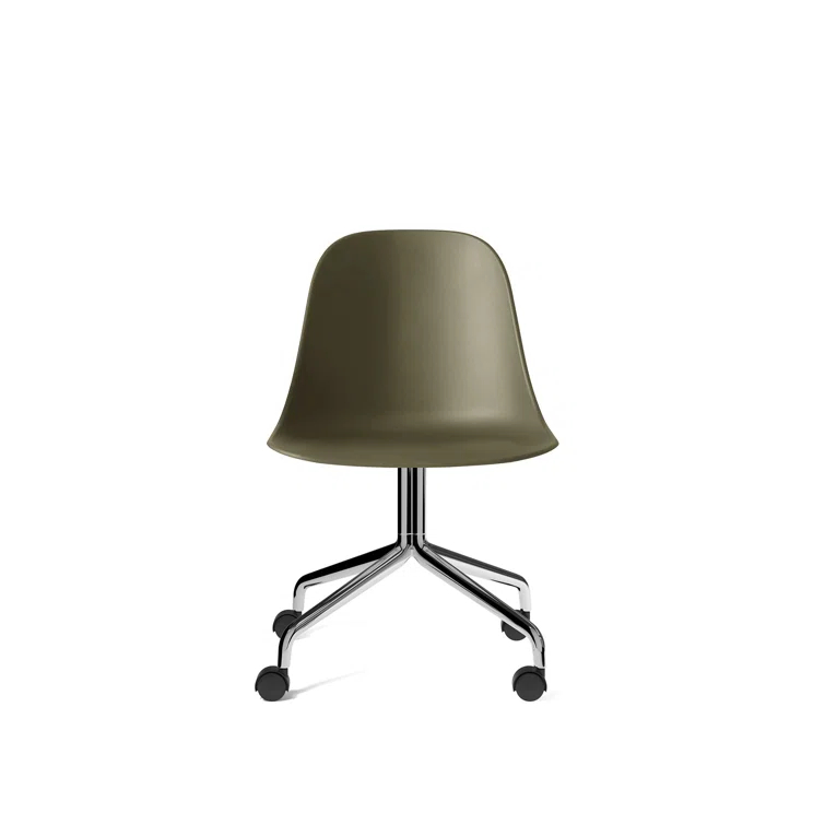 Olive High Swivel Seat Side Chair with Wood or Metal Legs