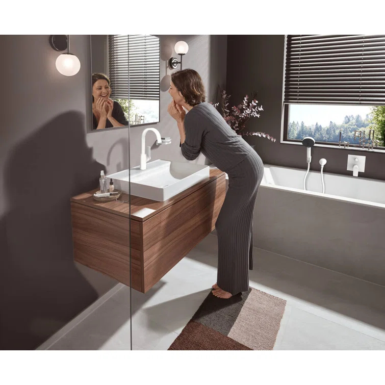 Hansgrohe Vivenis Single-hole Faucet 210 with Swivel Spout and Pop-Up Drain, 1.2 GPM