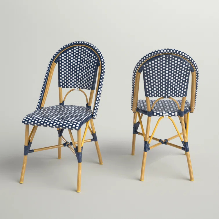 Casidy Polyethylene (PE) Wicker Wicker Outdoor Dining Side Chair