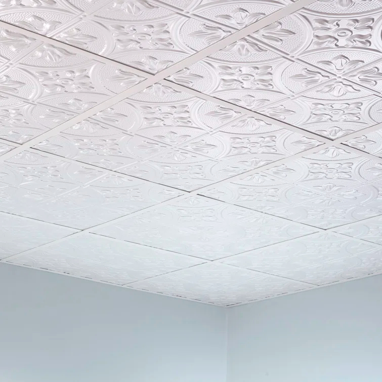 Traditional 24'' L x 24'' W Textured Vinyl Drop-In Ceiling Tile