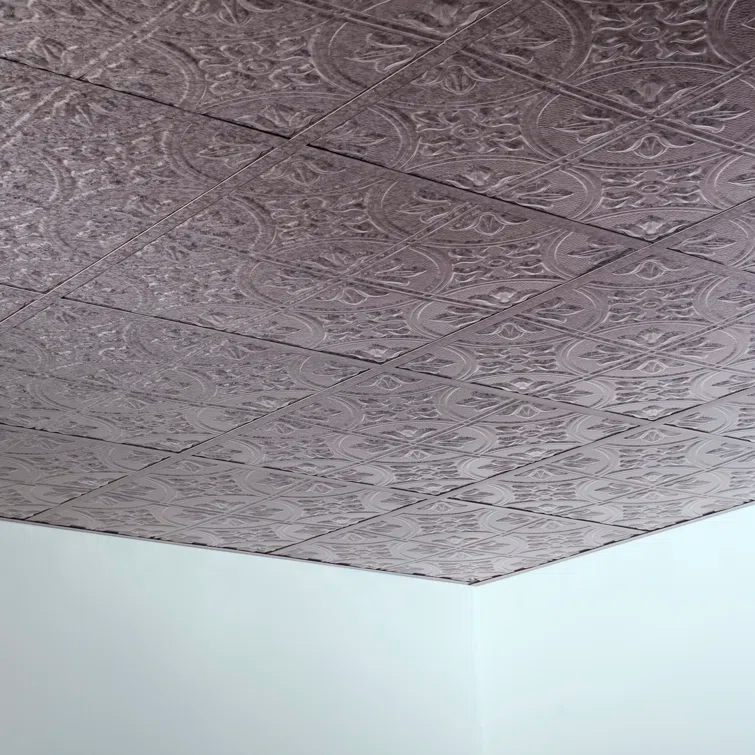 Traditional 24'' L x 24'' W Textured Vinyl Drop-In Ceiling Tile