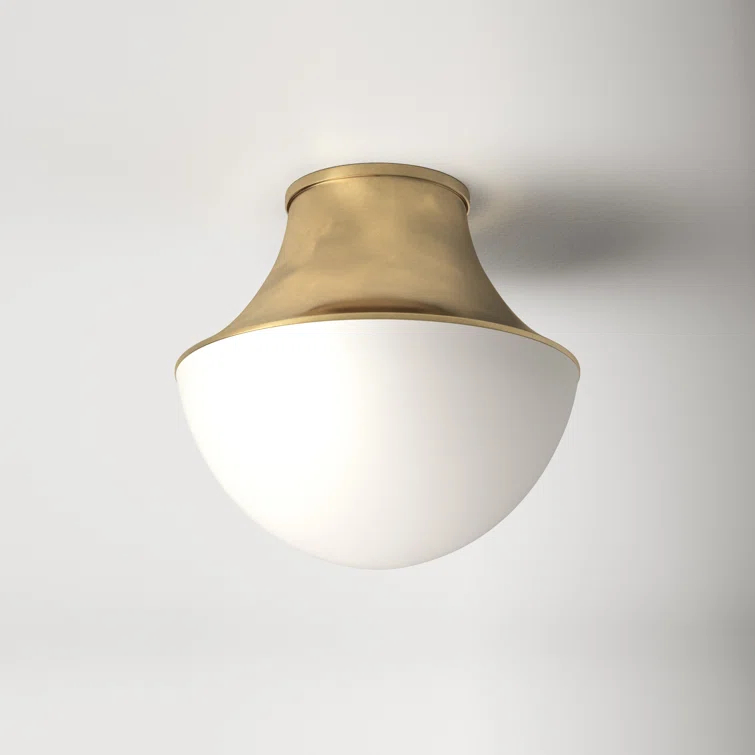 Alistair Single Light Glass Flush Mount