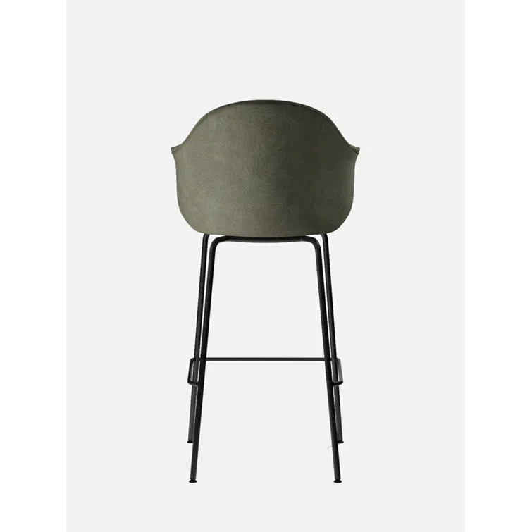 Fiord 2 961 Wool Upholstered Low Back Bar Stool with Steel Frame