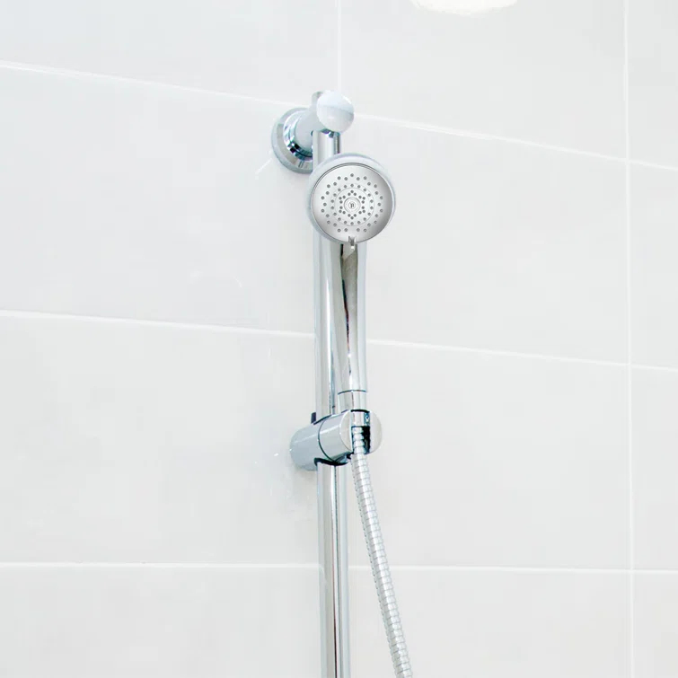 Niagara Conservation Niagara Conservation N9415CH-HH Healthguard 5-Spray with 1.5 GPM 4.3-in. Wall Mount Handheld Shower Head in Chrome with Removable Faceplate, 1-Pack | Bathroom Shower Head with Pressure Compensation N9415CH-HH