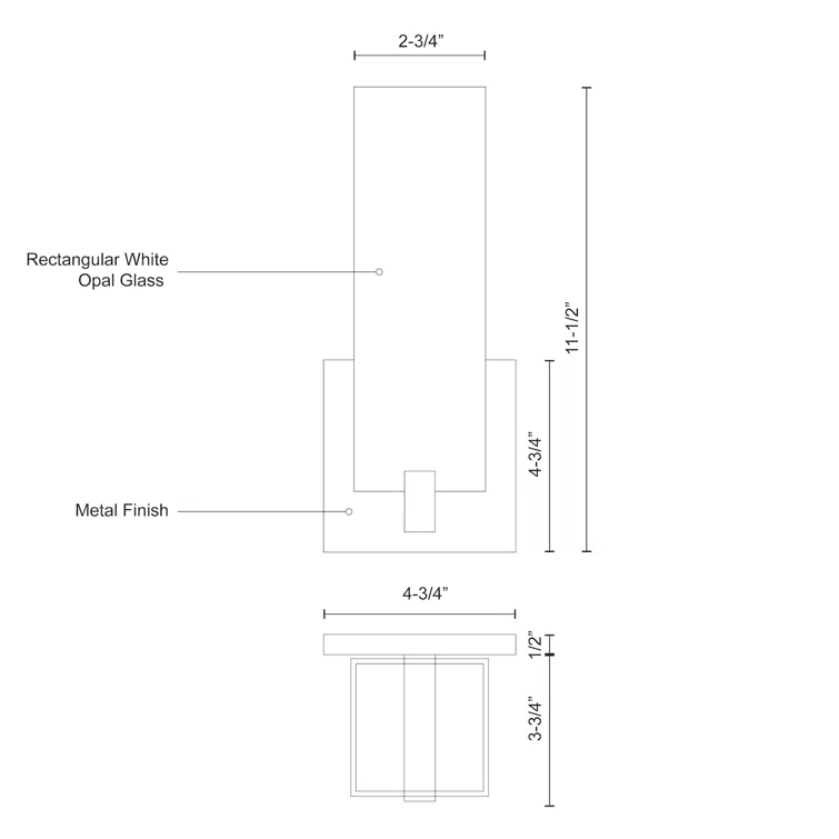 Stratford Steel LED Armed Sconce